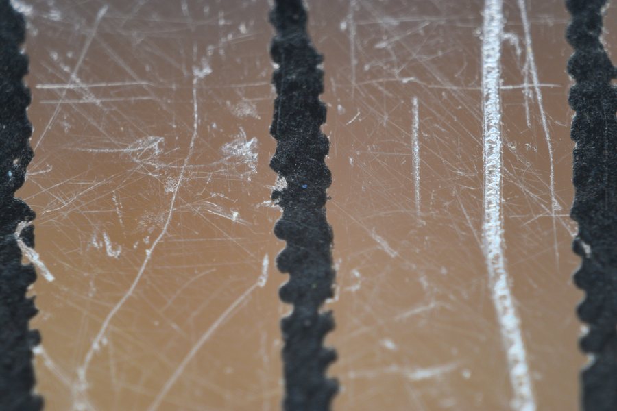 Ruler photographed at maximum magnification
